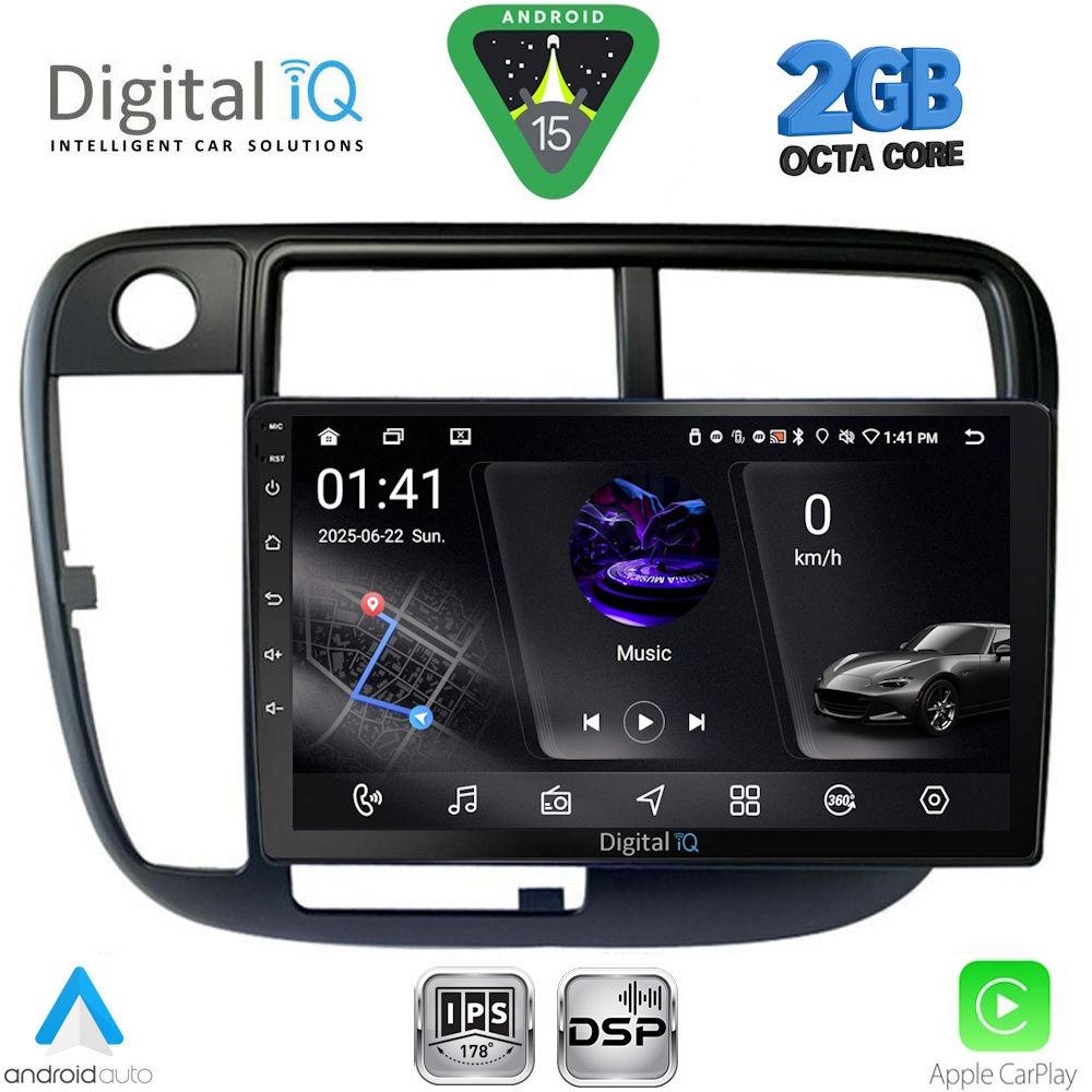 DIGITAL IQ RSF 4186_CPA CLIMA (9inc) MULTIMEDIA TABLET for HONDA CIVIC mod. 1995-2001 DIGITAL IQ RSF 4186_CPA CLIMA (9inc) MULTIMEDIA TABLET for HONDA CIVIC mod. 1995-2001