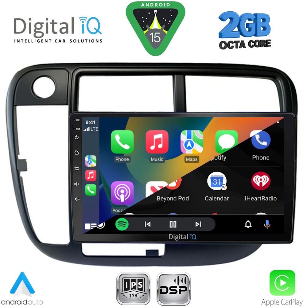 DIGITAL IQ RSF 4186_CPA CLIMA (9inc) MULTIMEDIA TABLET for HONDA CIVIC mod. 1995-2001 DIGITAL IQ RSF 4186_CPA CLIMA (9inc) MULTIMEDIA TABLET for HONDA CIVIC mod. 1995-2001