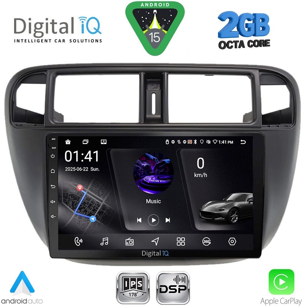 DIGITAL IQ RSF 4186_CPA A/C (9inc) MULTIMEDIA TABLET for HONDA CIVIC mod. 1995-2001 DIGITAL IQ RSF 4186_CPA A/C (9inc) MULTIMEDIA TABLET for HONDA CIVIC mod. 1995-2001