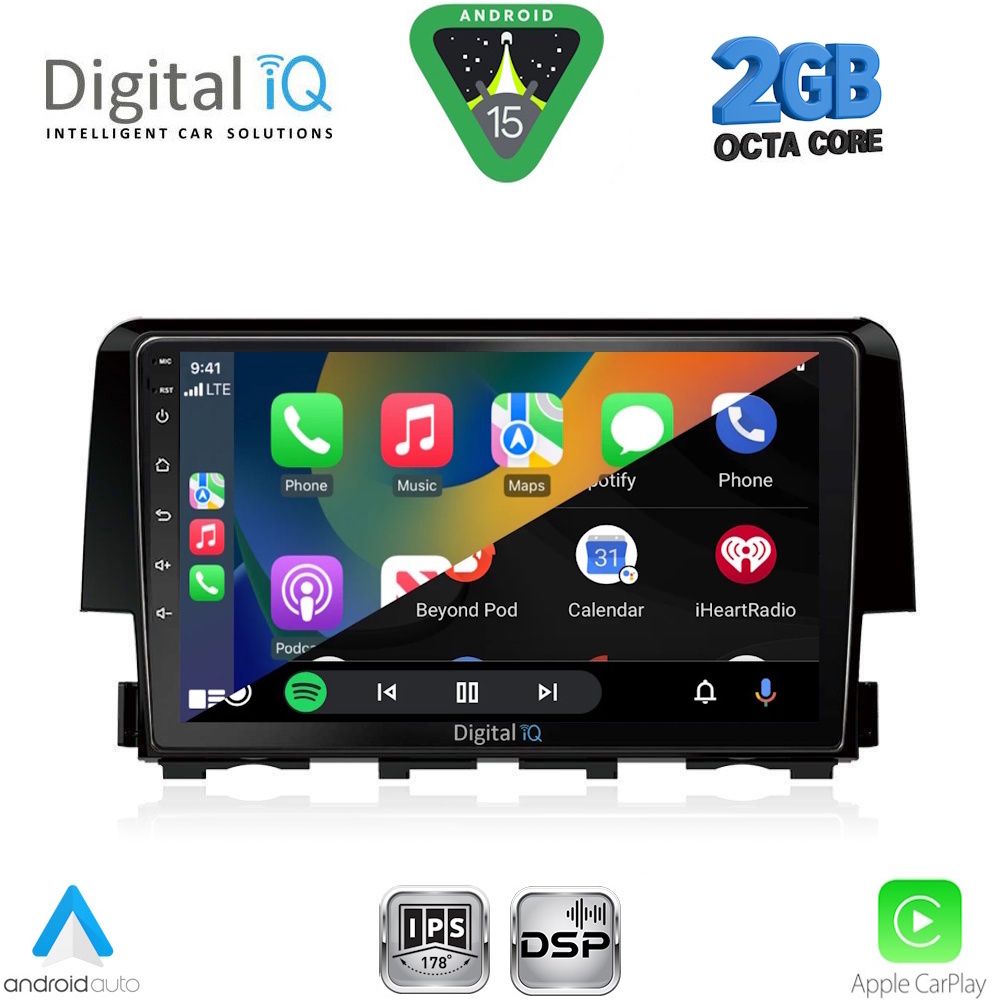 DIGITAL IQ RSF 4191_CPA (9inc) MULTIMEDIA TABLET for HONDA CIVIC mod. 2016-2021 DIGITAL IQ RSF 4191_CPA (9inc) MULTIMEDIA TABLET for HONDA CIVIC mod. 2016-2021