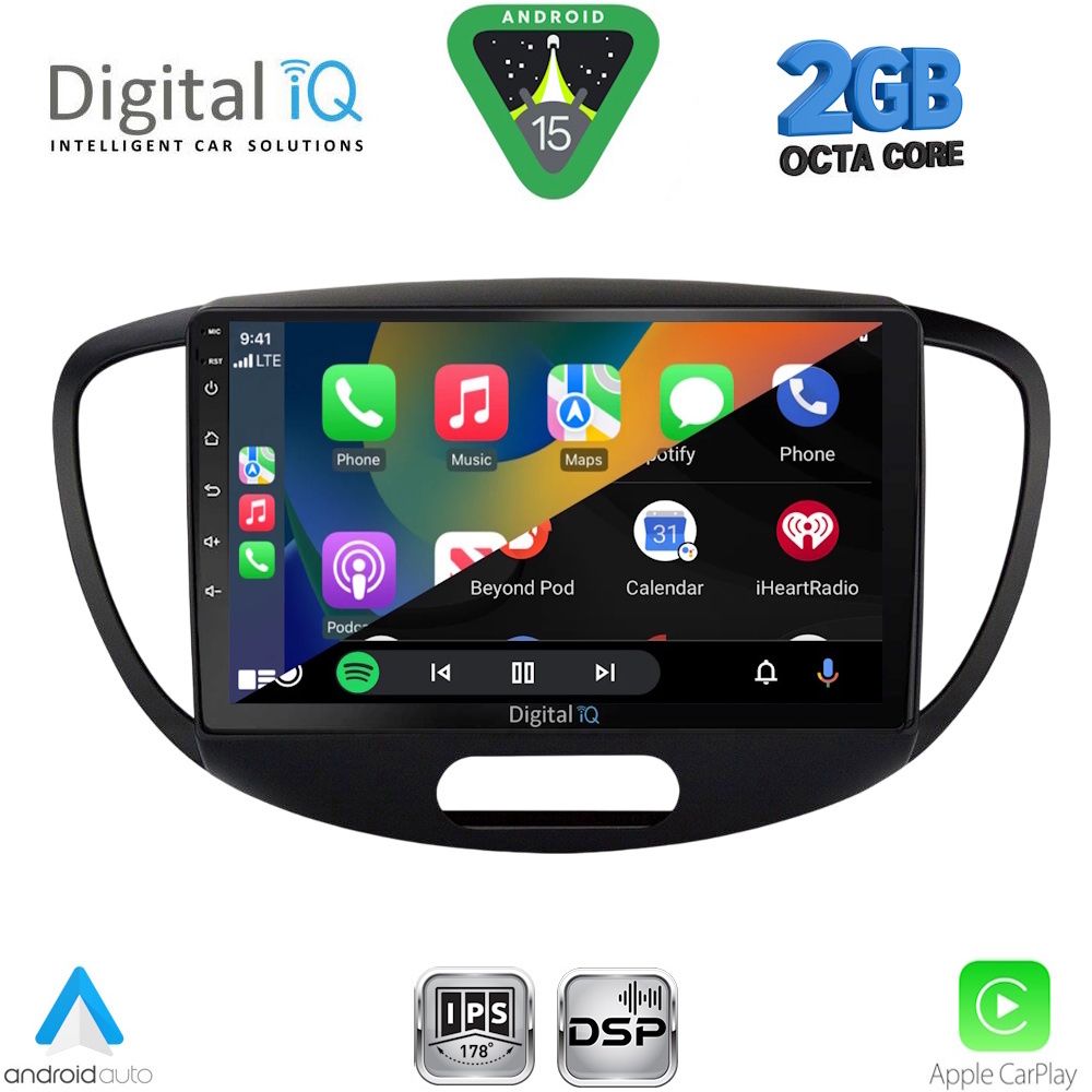 DIGITAL IQ RSF 4223_CPA (9inc) MULTIMEDIA TABLET for HYUNDAI i10 mod. 2008-2013 DIGITAL IQ RSF 4223_CPA (9inc) MULTIMEDIA TABLET for HYUNDAI i10 mod. 2008-2013