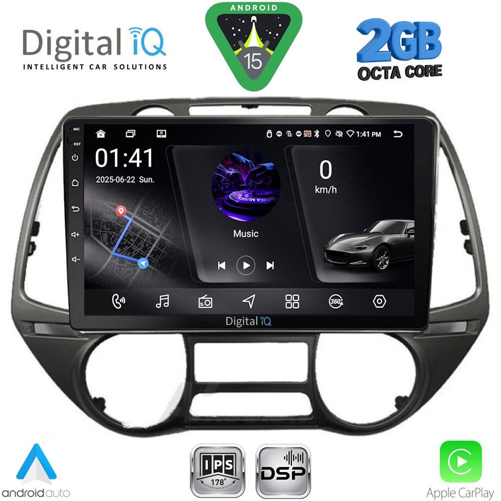 DIGITAL IQ RSF 4226_CPA (9inc) MULTIMEDIA TABLET for HYUNDAI i20 mod. 2008-2014 DIGITAL IQ RSF 4226_CPA (9inc) MULTIMEDIA TABLET for HYUNDAI i20 mod. 2008-2014