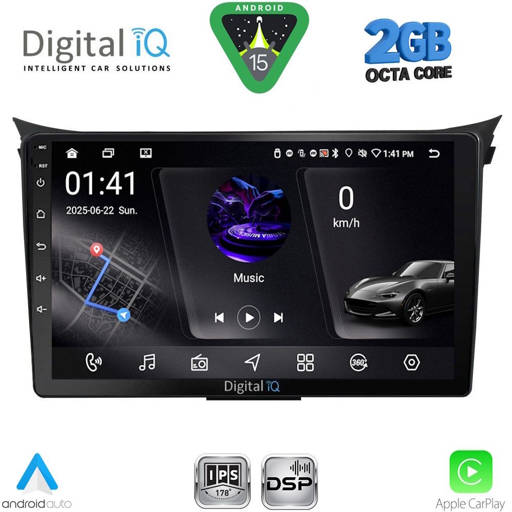 DIGITAL IQ RSF 4232_CPA (9inc) MULTIMEDIA TABLET for HYUNDAI i30 mod. 2012-2017 DIGITAL IQ RSF 4232_CPA (9inc) MULTIMEDIA TABLET for HYUNDAI i30 mod. 2012-2017