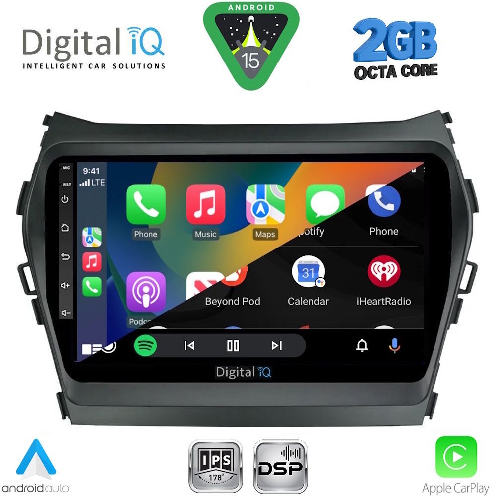 DIGITAL IQ RSF 4238_CPA (9inc) MULTIMEDIA TABLET for HYUNDAI IX45 - SANTA FE mod. 2013-2017 DIGITAL IQ RSF 4238_CPA (9inc) MULTIMEDIA TABLET for HYUNDAI IX45 - SANTA FE mod. 2013-2017