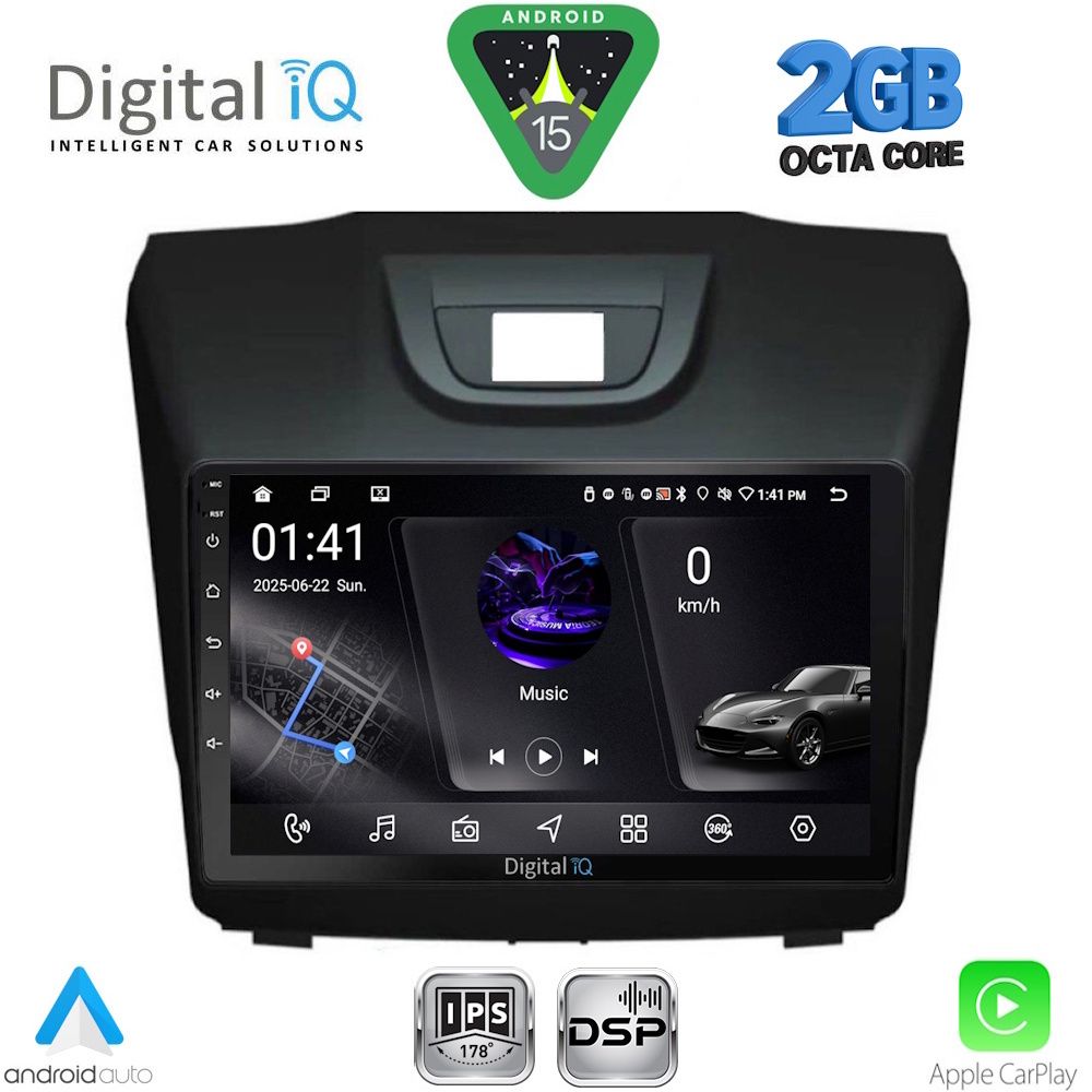 DIGITAL IQ RSF 4255_CPA (9inc) MULTIMEDIA TABLET for ISUZU DMAX mod. 2012-2020 DIGITAL IQ RSF 4255_CPA (9inc) MULTIMEDIA TABLET for ISUZU DMAX mod. 2012-2020