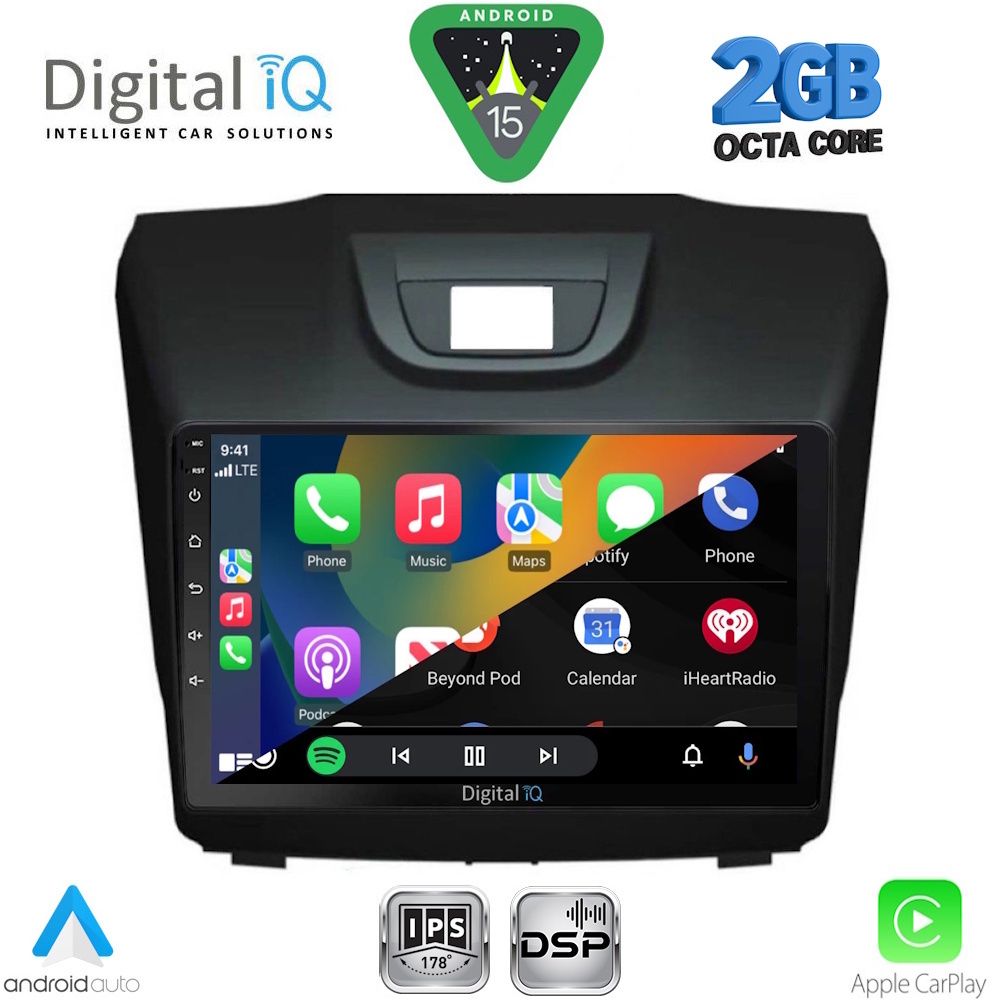 DIGITAL IQ RSF 4255_CPA (9inc) MULTIMEDIA TABLET for ISUZU DMAX mod. 2012-2020 DIGITAL IQ RSF 4255_CPA (9inc) MULTIMEDIA TABLET for ISUZU DMAX mod. 2012-2020