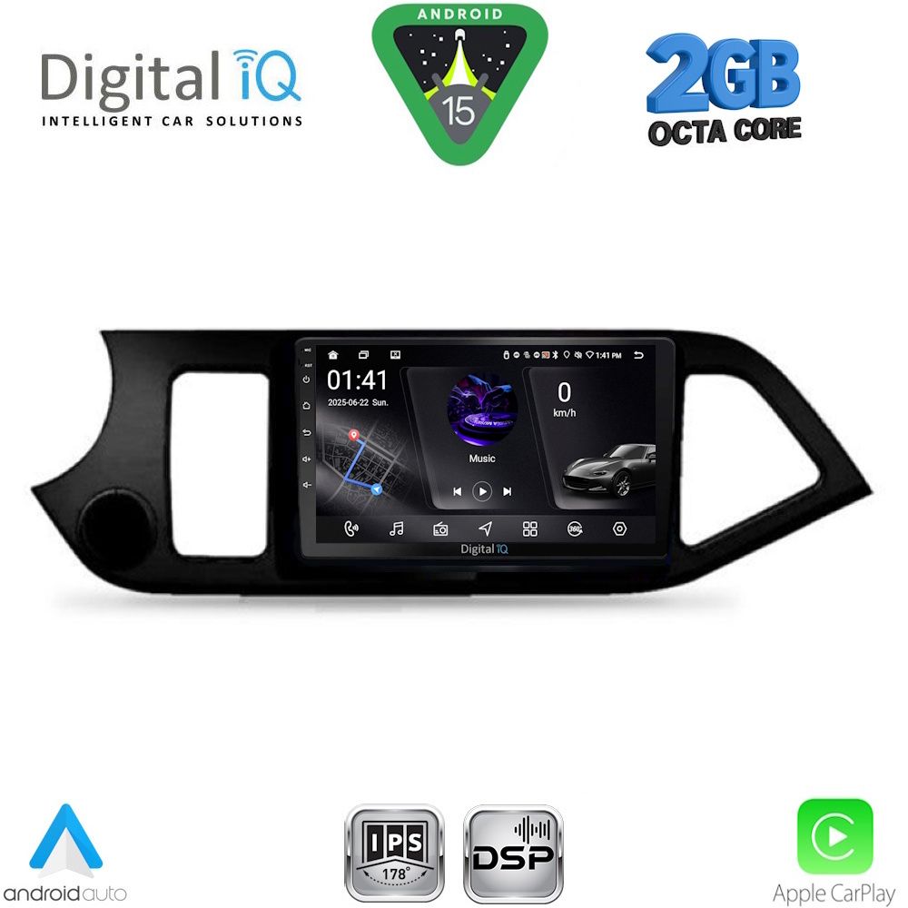 DIGITAL IQ RSF 4308_CPA (9inc) MULTIMEDIA TABLET for KIA PICANTO mod. 2011-2017 DIGITAL IQ RSF 4308_CPA (9inc) MULTIMEDIA TABLET for KIA PICANTO mod. 2011-2017