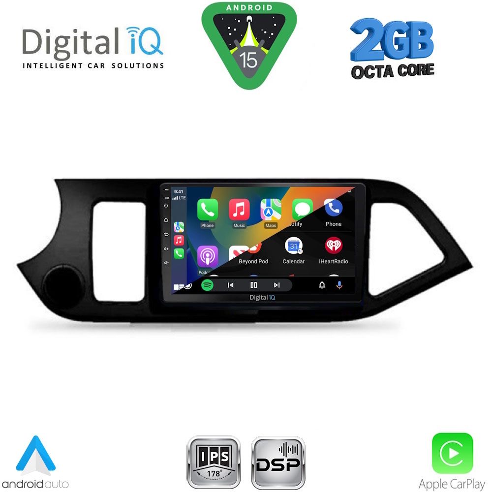 DIGITAL IQ RSF 4308_CPA (9inc) MULTIMEDIA TABLET for KIA PICANTO mod. 2011-2017 DIGITAL IQ RSF 4308_CPA (9inc) MULTIMEDIA TABLET for KIA PICANTO mod. 2011-2017