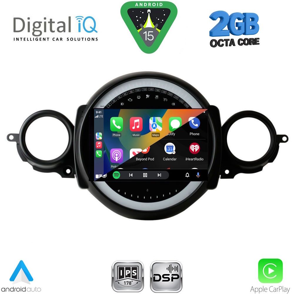 DIGITAL IQ RSF 4064_CPA (9inc) MULTIMEDIA TABLET for MINI COOPER (R56-R57) mod. 2006-2014 - CLUBMAN (R55) mod. 2007-2014 DIGITAL IQ RSF 4064_CPA (9inc) MULTIMEDIA TABLET for MINI COOPER (R56-R57) mod. 2006-2014 - CLUBMAN (R55) mod. 2007-2014