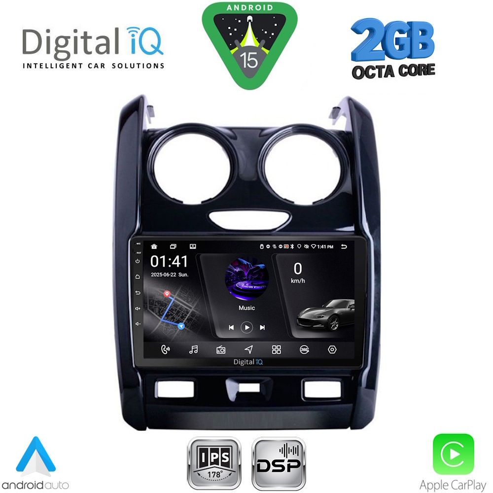 DIGITAL IQ RSF 4103_CPA (9inc) MULTIMEDIA TABLET for DACIA DUSTER mod. 2012-2019 DIGITAL IQ RSF 4103_CPA (9inc) MULTIMEDIA TABLET for DACIA DUSTER mod. 2012-2019