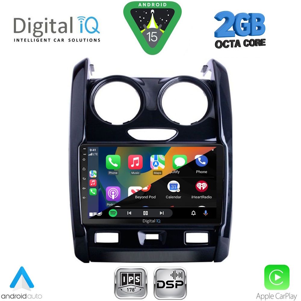 DIGITAL IQ RSF 4103_CPA (9inc) MULTIMEDIA TABLET for DACIA DUSTER mod. 2012-2019 DIGITAL IQ RSF 4103_CPA (9inc) MULTIMEDIA TABLET for DACIA DUSTER mod. 2012-2019