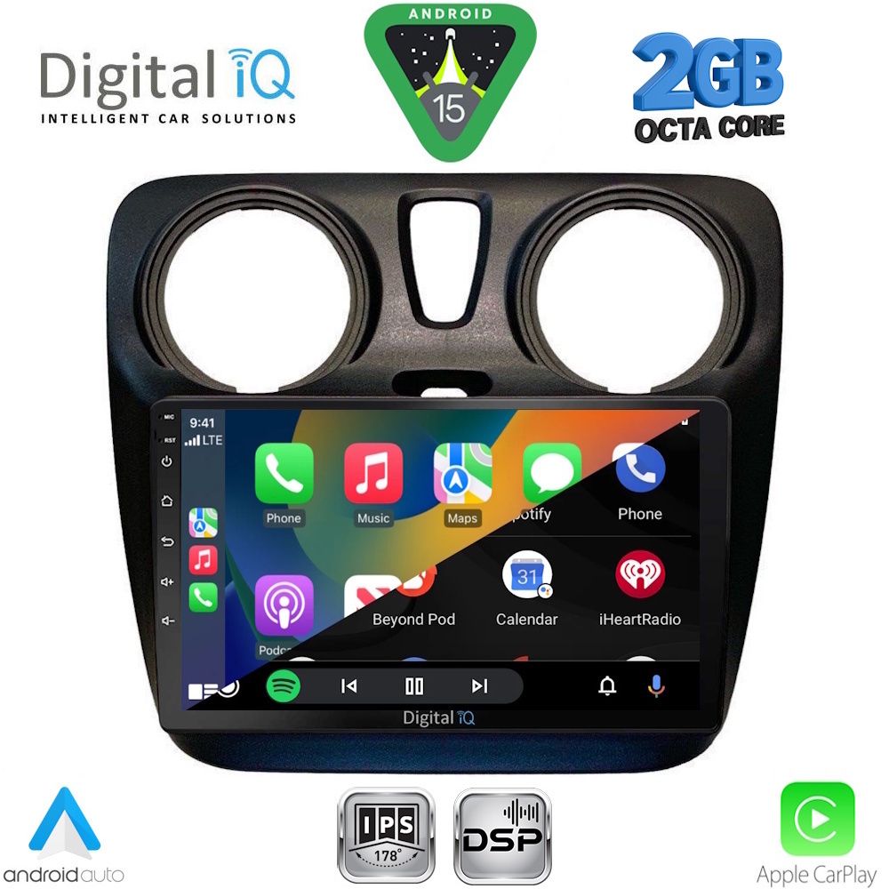 DIGITAL IQ RSF 4112_CPA (9inc) MULTIMEDIA TABLET for DACIA DOKKER 2012-2022 DIGITAL IQ RSF 4112_CPA (9inc) MULTIMEDIA TABLET for DACIA DOKKER 2012-2022