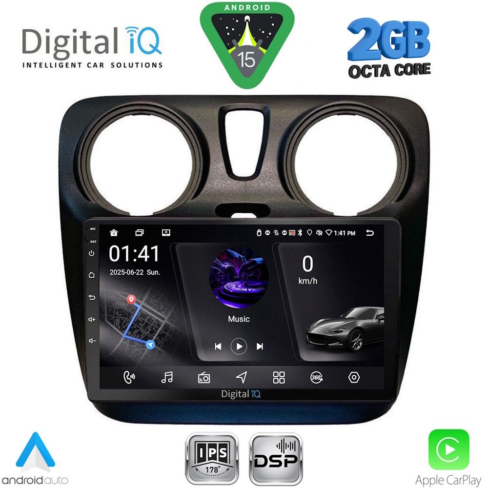 DIGITAL IQ RSF 4112_CPA (9inc) MULTIMEDIA TABLET for DACIA DOKKER 2012-2022 DIGITAL IQ RSF 4112_CPA (9inc) MULTIMEDIA TABLET for DACIA DOKKER 2012-2022