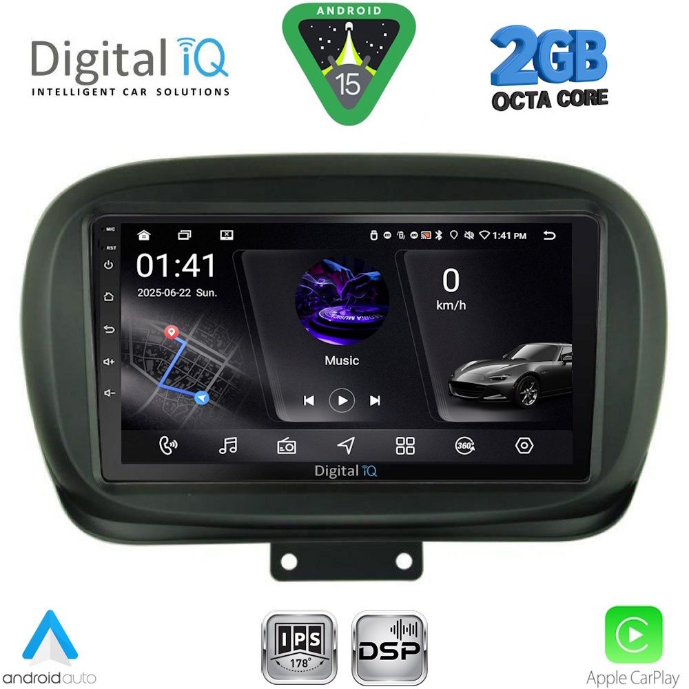 DIGITAL IQ RSF 4134_CPA (9inc) MULTIMEDIA TABLET for FIAT 500Χ mod. 2014-2024 DIGITAL IQ RSF 4134_CPA (9inc) MULTIMEDIA TABLET for FIAT 500Χ mod. 2014-2024