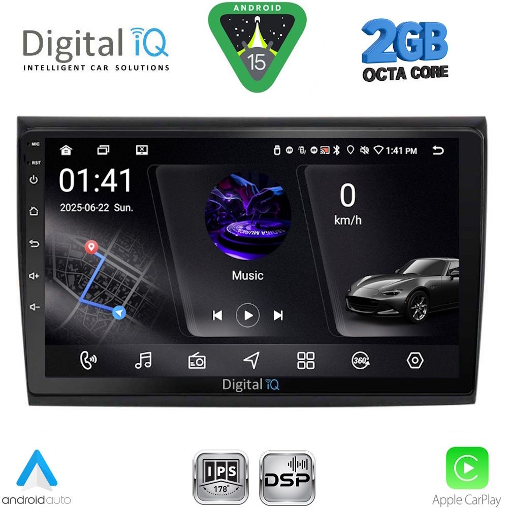 DIGITAL IQ RSF 4136_CPA (9inc) MULTIMEDIA TABLET for FIAT BRAVO mod. 2007-2019 DIGITAL IQ RSF 4136_CPA (9inc) MULTIMEDIA TABLET for FIAT BRAVO mod. 2007-2019