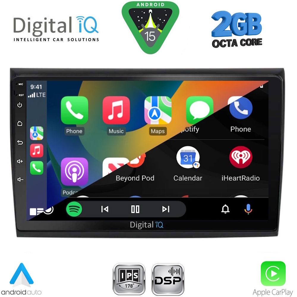 DIGITAL IQ RSF 4136_CPA (9inc) MULTIMEDIA TABLET for FIAT BRAVO mod. 2007-2019 DIGITAL IQ RSF 4136_CPA (9inc) MULTIMEDIA TABLET for FIAT BRAVO mod. 2007-2019