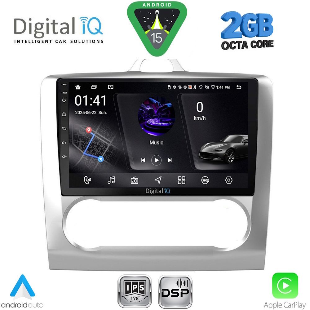 DIGITAL IQ RSF 4156SL_CPA CLIMA (9inc) MULTIMEDIA TABLET for FORD FOCUS mod. 2005-2012 (SILVER) DIGITAL IQ RSF 4156SL_CPA CLIMA (9inc) MULTIMEDIA TABLET for FORD FOCUS mod. 2005-2012 (SILVER)