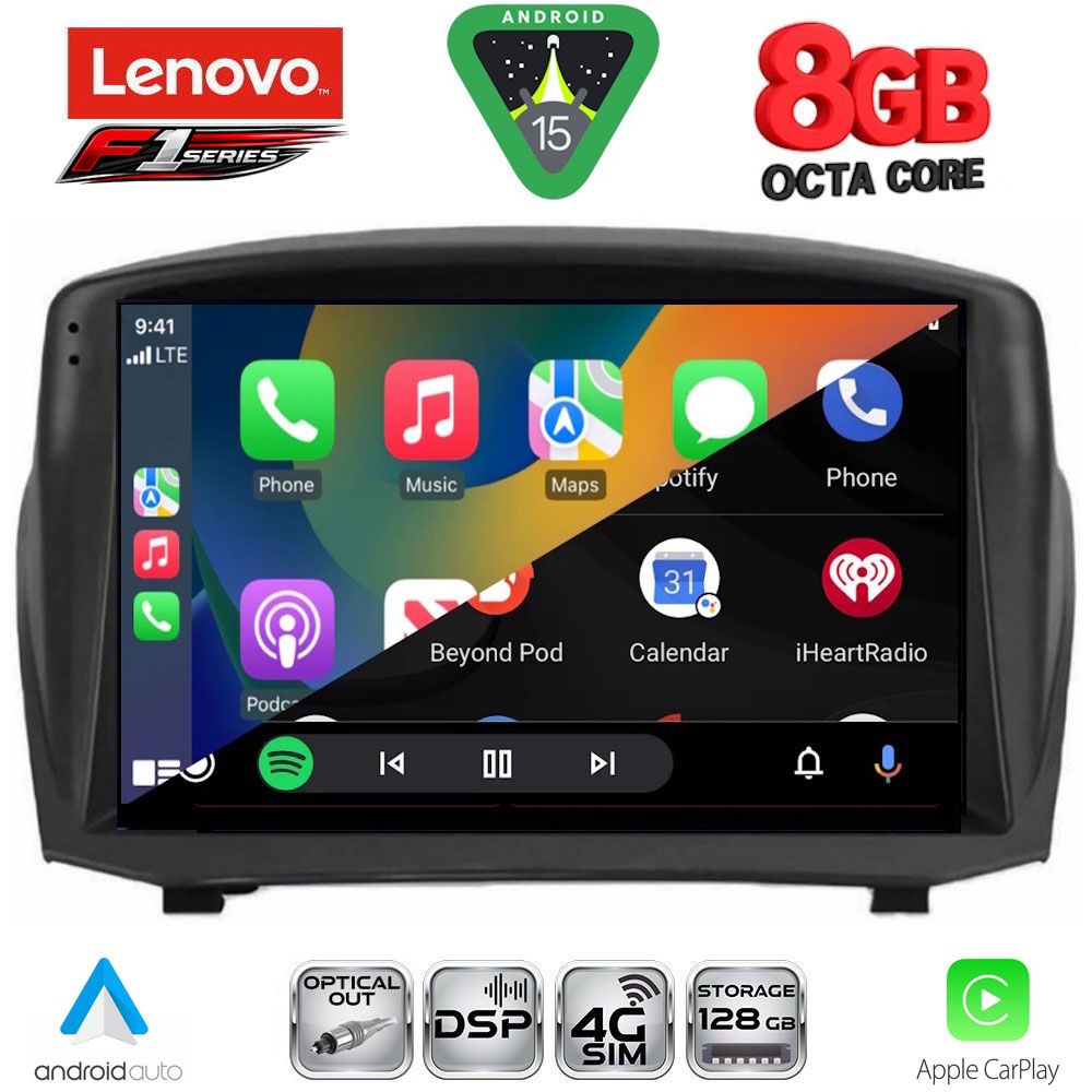 LENOVO SSR 10154B_CPA (9inc) MULTIMEDIA TABLET for FORD FIESTA mod. 2008-2017 LENOVO SSR 10154B_CPA (9inc) MULTIMEDIA TABLET for FORD FIESTA mod. 2008-2017