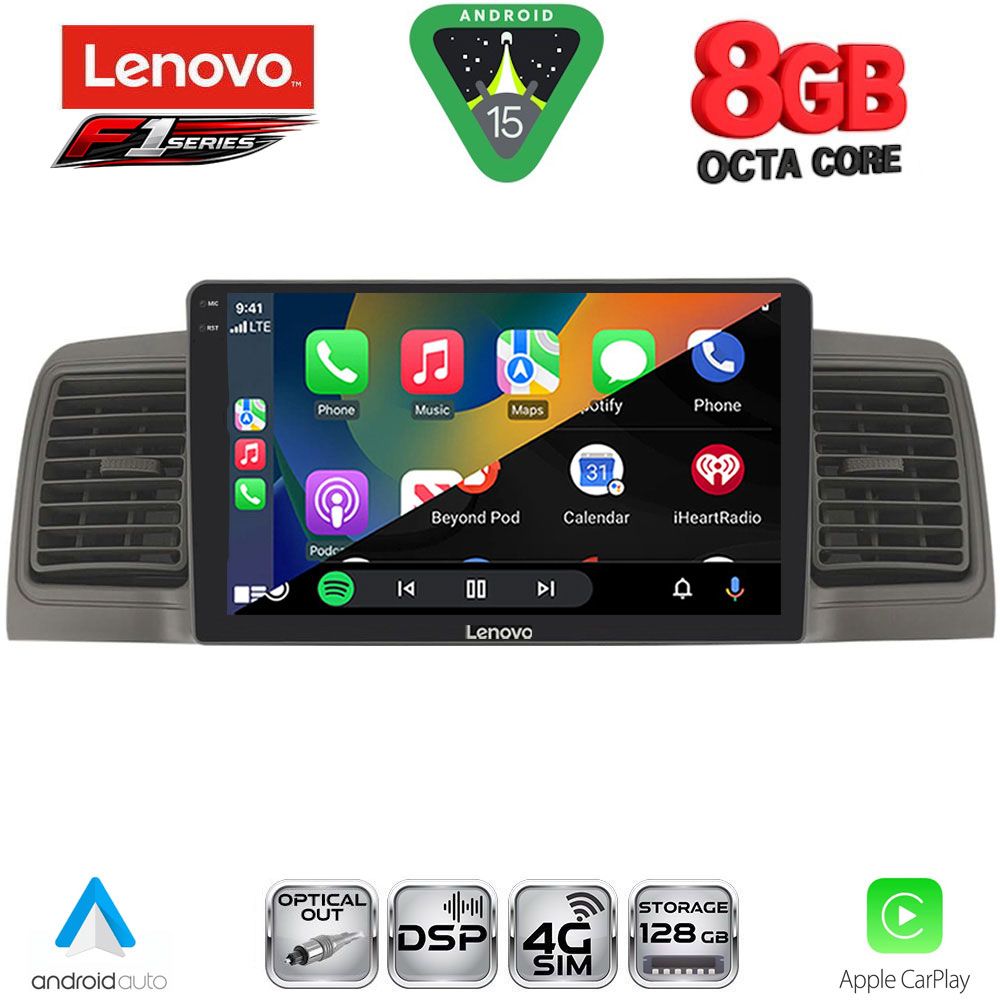 LENOVO SSR 10712GR_CPA (9inc) MULTIMEDIA TABLET for TOYOTA COROLLA mod. 2001-2006 (GREY) LENOVO SSR 10712GR_CPA (9inc) MULTIMEDIA TABLET for TOYOTA COROLLA mod. 2001-2006 (GREY)
