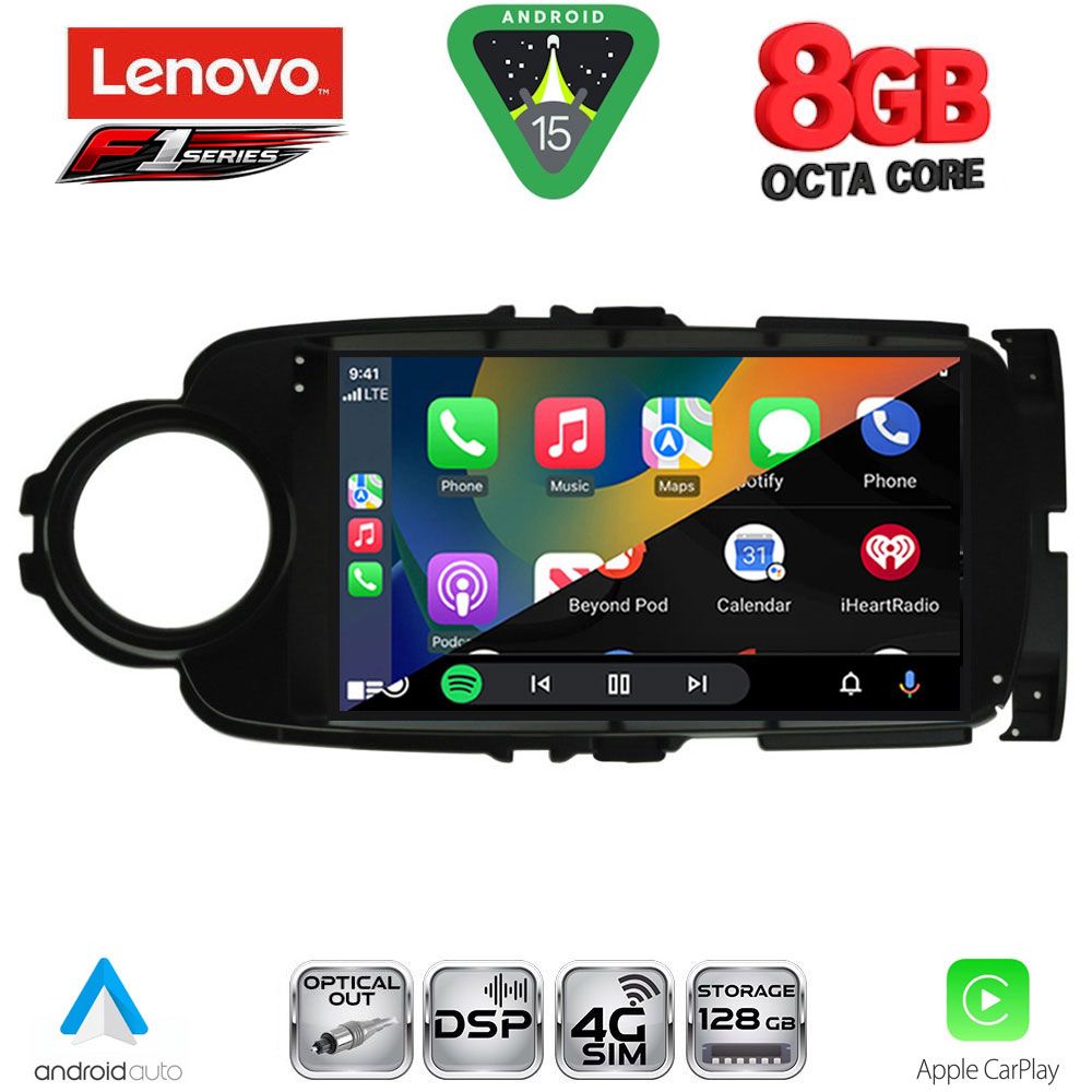 LENOVO SSR 10737BL_CPA (9inc) MULTIMEDIA TABLET for TOYOTA YARIS mod. 2011-2015 (BLACK) LENOVO SSR 10737BL_CPA (9inc) MULTIMEDIA TABLET for TOYOTA YARIS mod. 2011-2015 (BLACK)