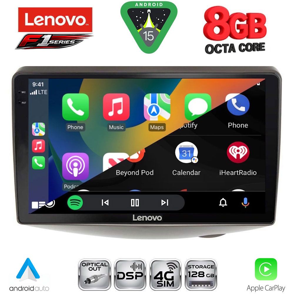 LENOVO SSR 10735_CPA (9inc) MULTIMEDIA TABLET for TOYOTA YARIS mod. 1999-2006 LENOVO SSR 10735_CPA (9inc) MULTIMEDIA TABLET for TOYOTA YARIS mod. 1999-2006