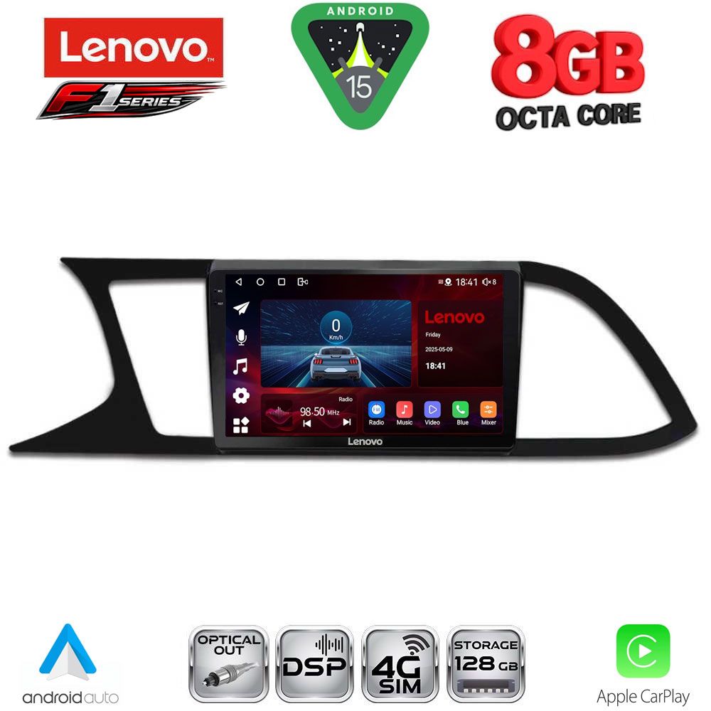LENOVO SSR 10575_CPA (9inc) MULTIMEDIA TABLET for SEAT LEON mod. 2012-2021 LENOVO SSR 10575_CPA (9inc) MULTIMEDIA TABLET for SEAT LEON mod. 2012-2021