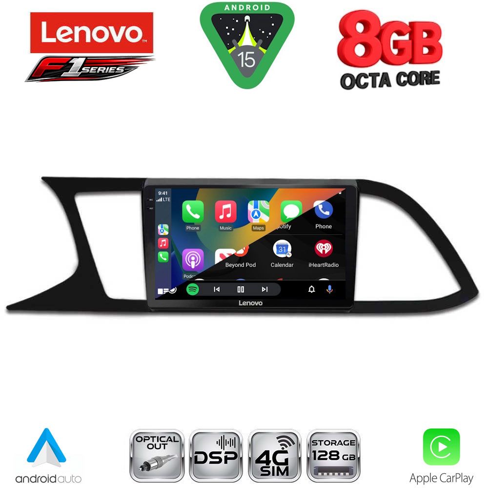 LENOVO SSR 10575_CPA (9inc) MULTIMEDIA TABLET for SEAT LEON mod. 2012-2021 LENOVO SSR 10575_CPA (9inc) MULTIMEDIA TABLET for SEAT LEON mod. 2012-2021