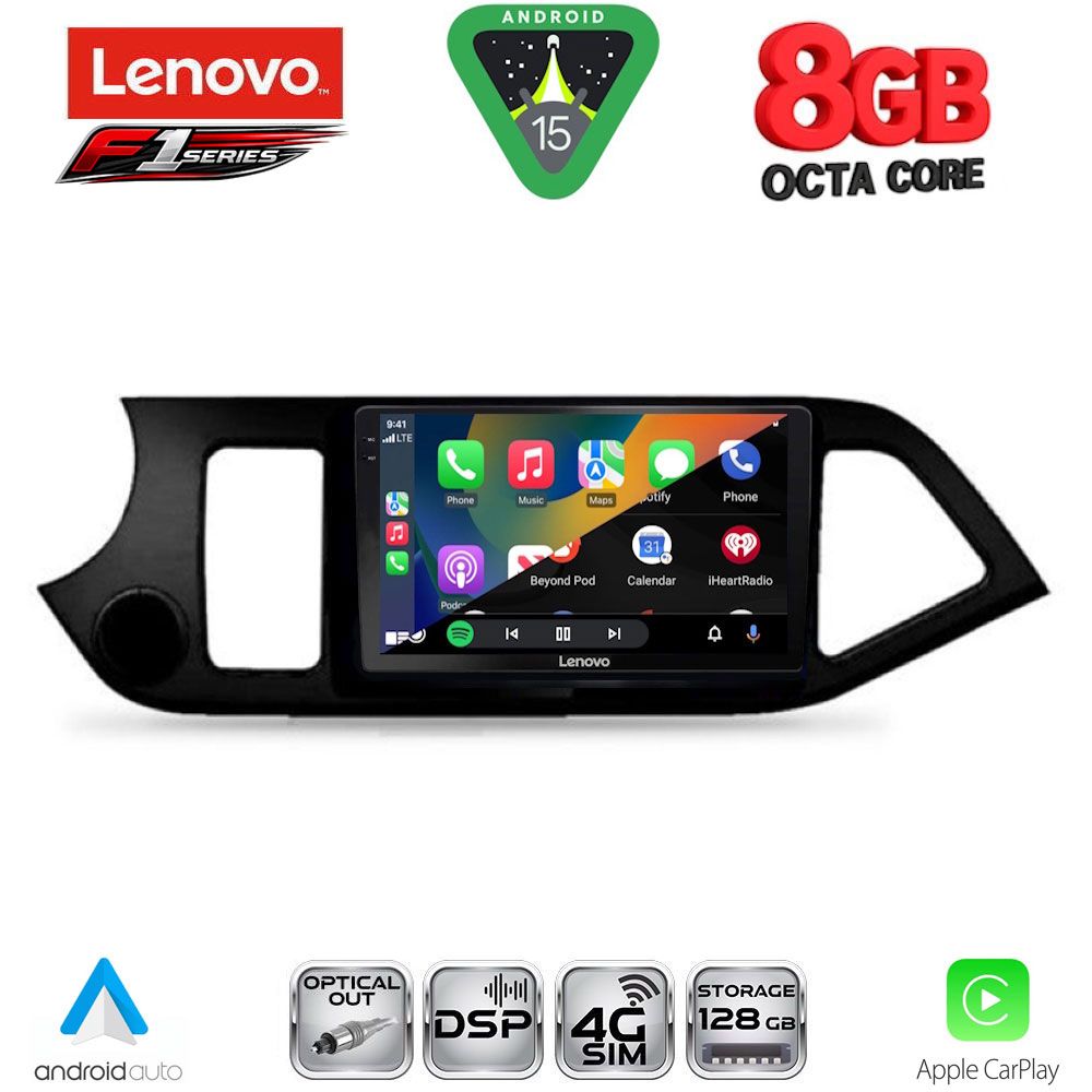 LENOVO SSR 10308_CPA (9inc) MULTIMEDIA TABLET for KIA PICANTO mod. 2011-2017 LENOVO SSR 10308_CPA (9inc) MULTIMEDIA TABLET for KIA PICANTO mod. 2011-2017