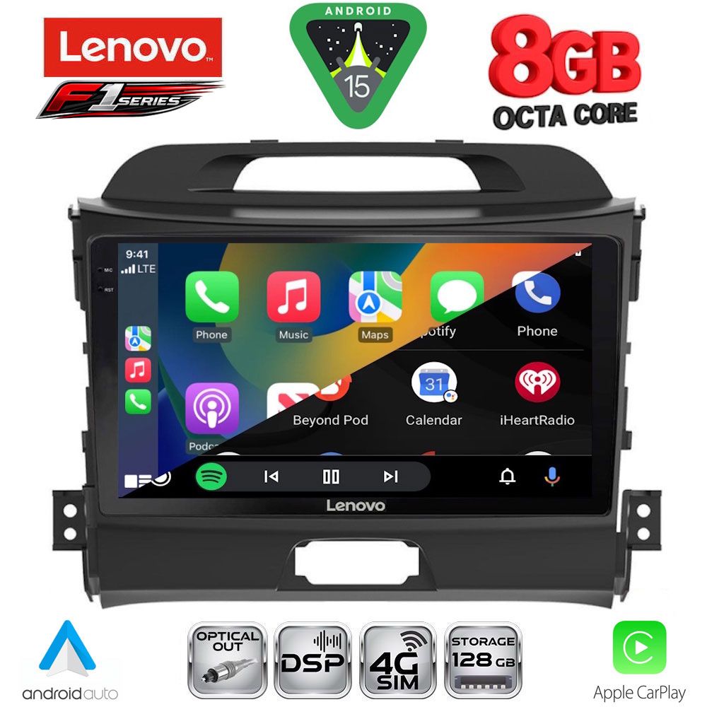 LENOVO SSR 10325_CPA (9inc) MULTIMEDIA TABLET for KIA SPORTAGE mod. 2010-2015 LENOVO SSR 10325_CPA (9inc) MULTIMEDIA TABLET for KIA SPORTAGE mod. 2010-2015