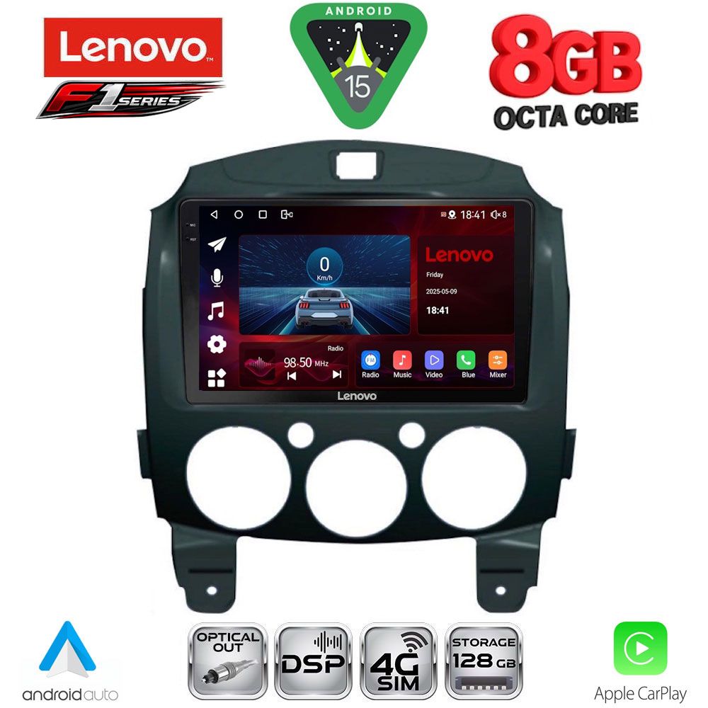LENOVO SSR 10361_CPA (9inc) MULTIMEDIA TABLET for MAZDA 2 mod. 2007-2014 LENOVO SSR 10361_CPA (9inc) MULTIMEDIA TABLET for MAZDA 2 mod. 2007-2014