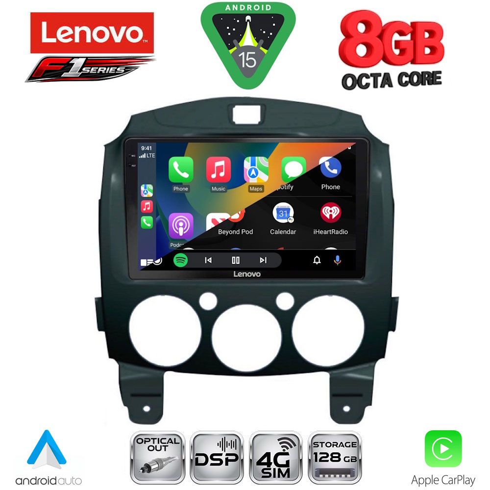 LENOVO SSR 10361_CPA (9inc) MULTIMEDIA TABLET for MAZDA 2 mod. 2007-2014 LENOVO SSR 10361_CPA (9inc) MULTIMEDIA TABLET for MAZDA 2 mod. 2007-2014