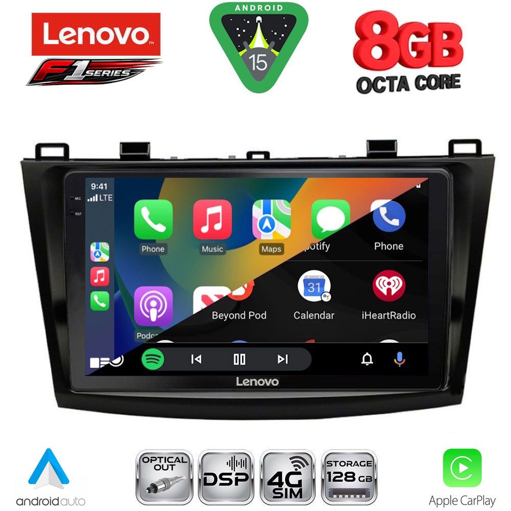 LENOVO SSR 10366_CPA (9inc) MULTIMEDIA TABLET for MAZDA 3 mod. 2009-2014 LENOVO SSR 10366_CPA (9inc) MULTIMEDIA TABLET for MAZDA 3 mod. 2009-2014