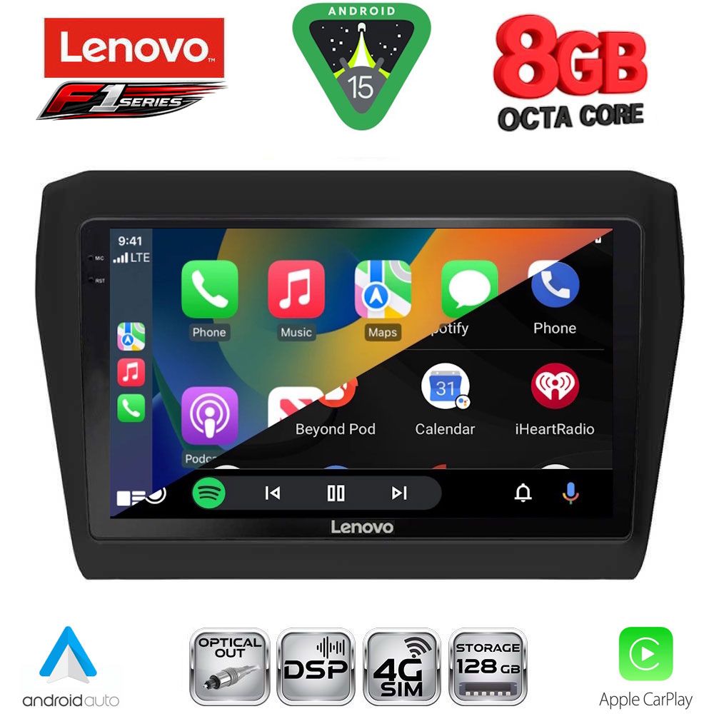 LENOVO SSR 10686_CPA (9inc) MULTIMEDIA TABLET for SUZUKI SWIFT mod. 2017-2023 LENOVO SSR 10686_CPA (9inc) MULTIMEDIA TABLET for SUZUKI SWIFT mod. 2017-2023