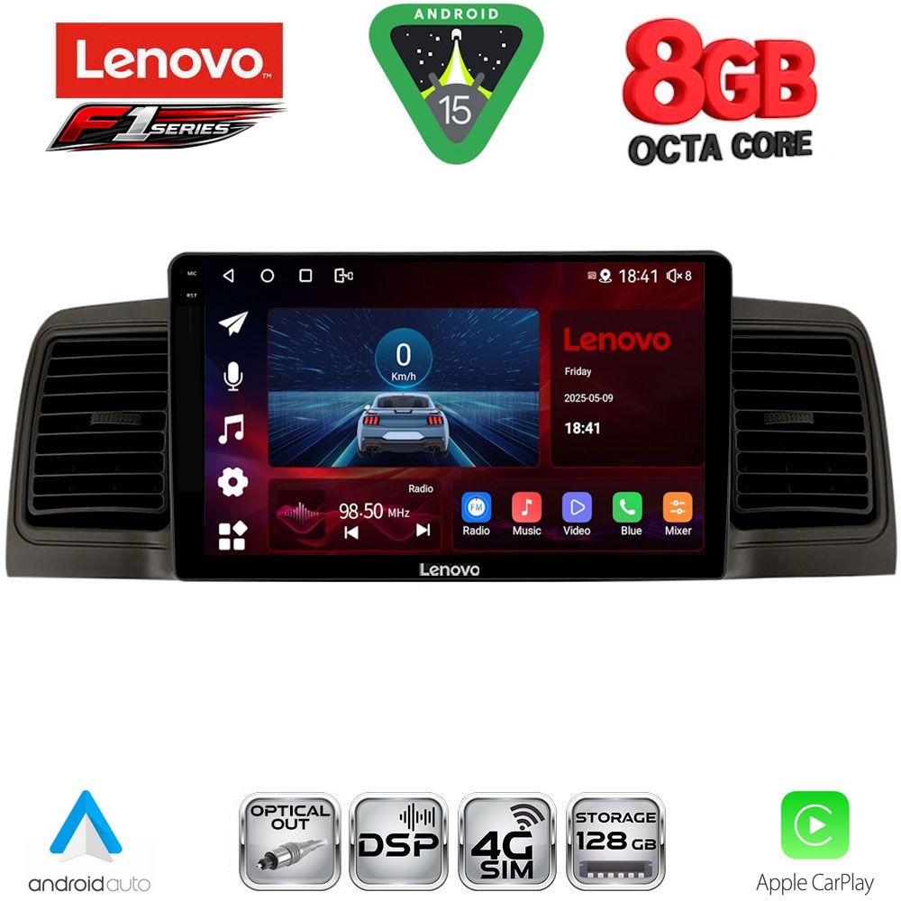 LENOVO SSR 10712BL_CPA (9inc) MULTIMEDIA TABLET for TOYOTA COROLLA mod. 2001-2006 (BLACK) LENOVO SSR 10712BL_CPA (9inc) MULTIMEDIA TABLET for TOYOTA COROLLA mod. 2001-2006 (BLACK)