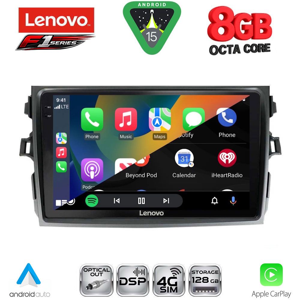 LENOVO SSR 10713_CPA (9inc) MULTIMEDIA TABLET for TOYOTA COROLLA 4D mod. 2006-2012 LENOVO SSR 10713_CPA (9inc) MULTIMEDIA TABLET for TOYOTA COROLLA 4D mod. 2006-2012