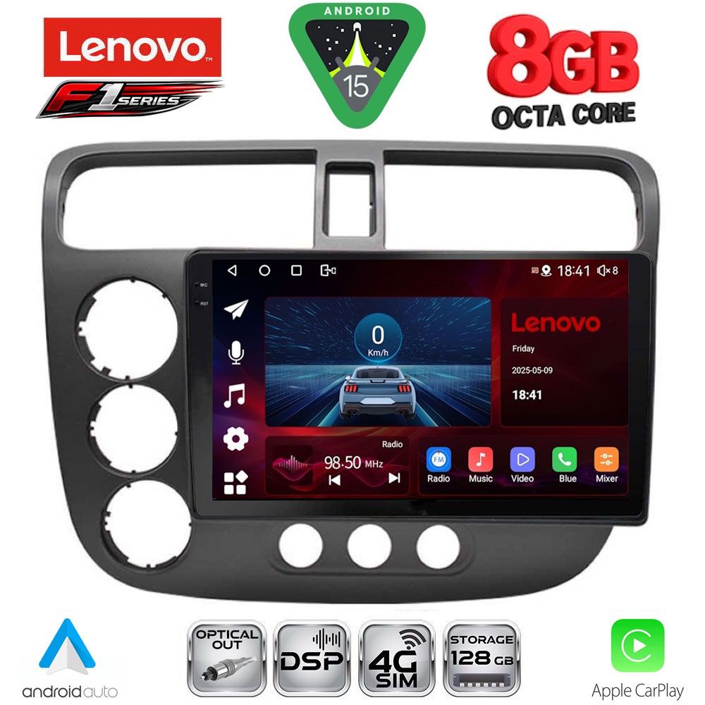 LENOVO SSR 10187_CPA (9inc) MULTIMEDIA TABLET for HONDA CIVIC 4D mod. 2001-2006 LENOVO SSR 10187_CPA (9inc) MULTIMEDIA TABLET for HONDA CIVIC 4D mod. 2001-2006