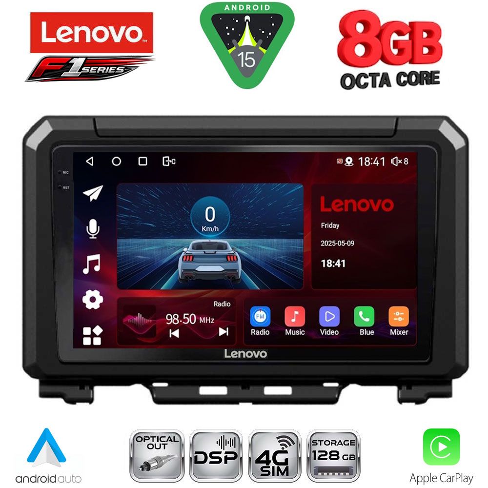 LENOVO SSR 10679_CPA (9inc) MULTIMEDIA TABLET for SUZUKI JIMNY mod. 2017-2026 LENOVO SSR 10679_CPA (9inc) MULTIMEDIA TABLET for SUZUKI JIMNY mod. 2017-2026