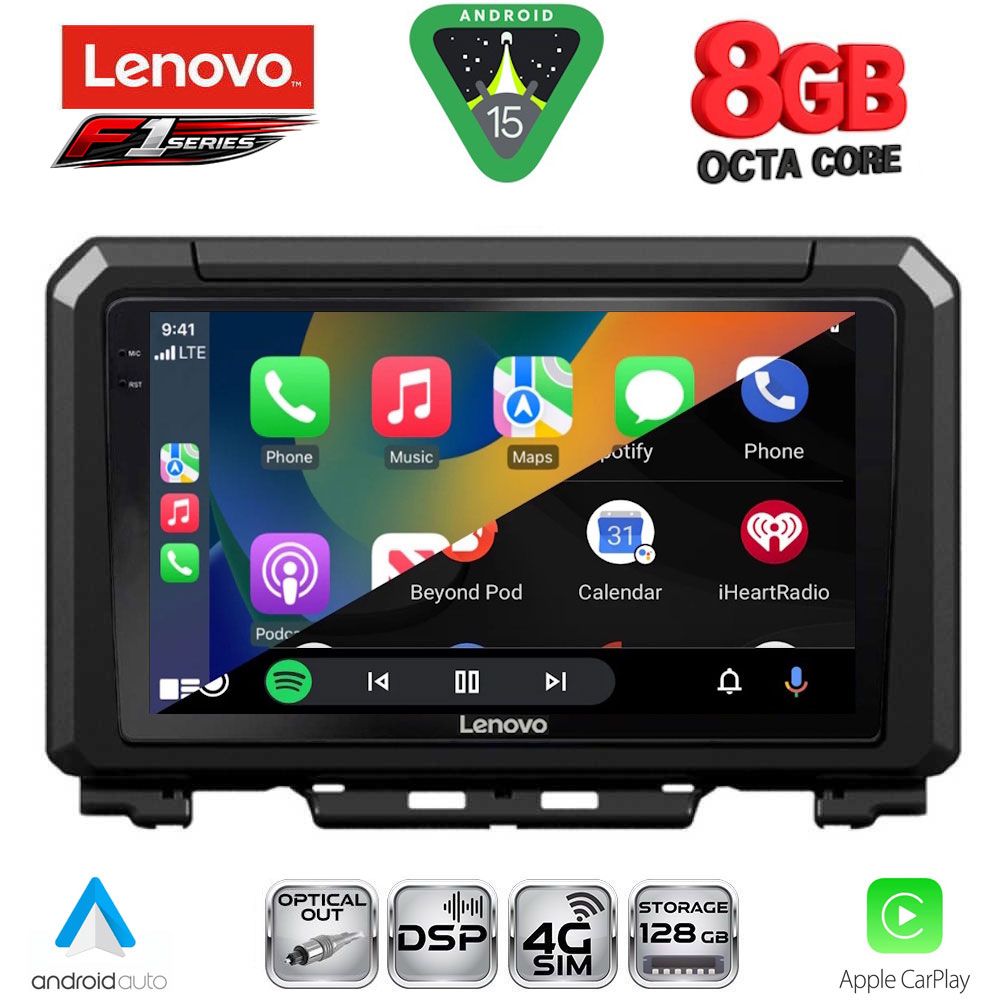 LENOVO SSR 10679_CPA (9inc) MULTIMEDIA TABLET for SUZUKI JIMNY mod. 2017-2026 LENOVO SSR 10679_CPA (9inc) MULTIMEDIA TABLET for SUZUKI JIMNY mod. 2017-2026