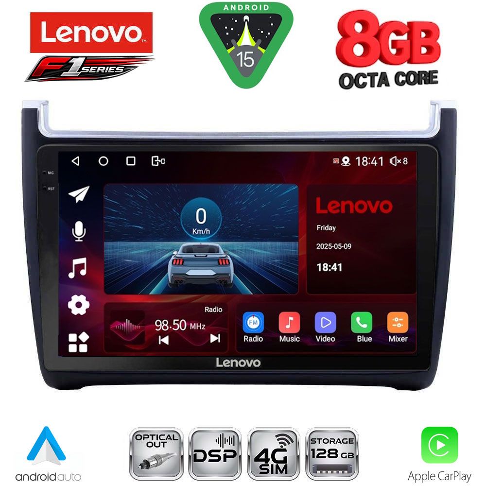 LENOVO SSR 10757_CPA (9inc) MULTIMEDIA TABLET for VW POLO mod. 2014-2017 LENOVO SSR 10757_CPA (9inc) MULTIMEDIA TABLET for VW POLO mod. 2014-2017