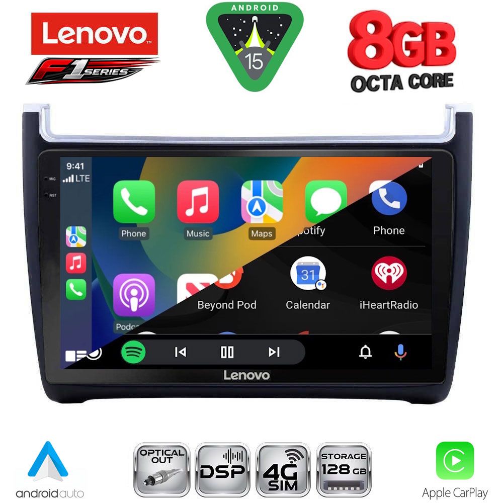 LENOVO SSR 10757_CPA (9inc) MULTIMEDIA TABLET for VW POLO mod. 2014-2017 LENOVO SSR 10757_CPA (9inc) MULTIMEDIA TABLET for VW POLO mod. 2014-2017