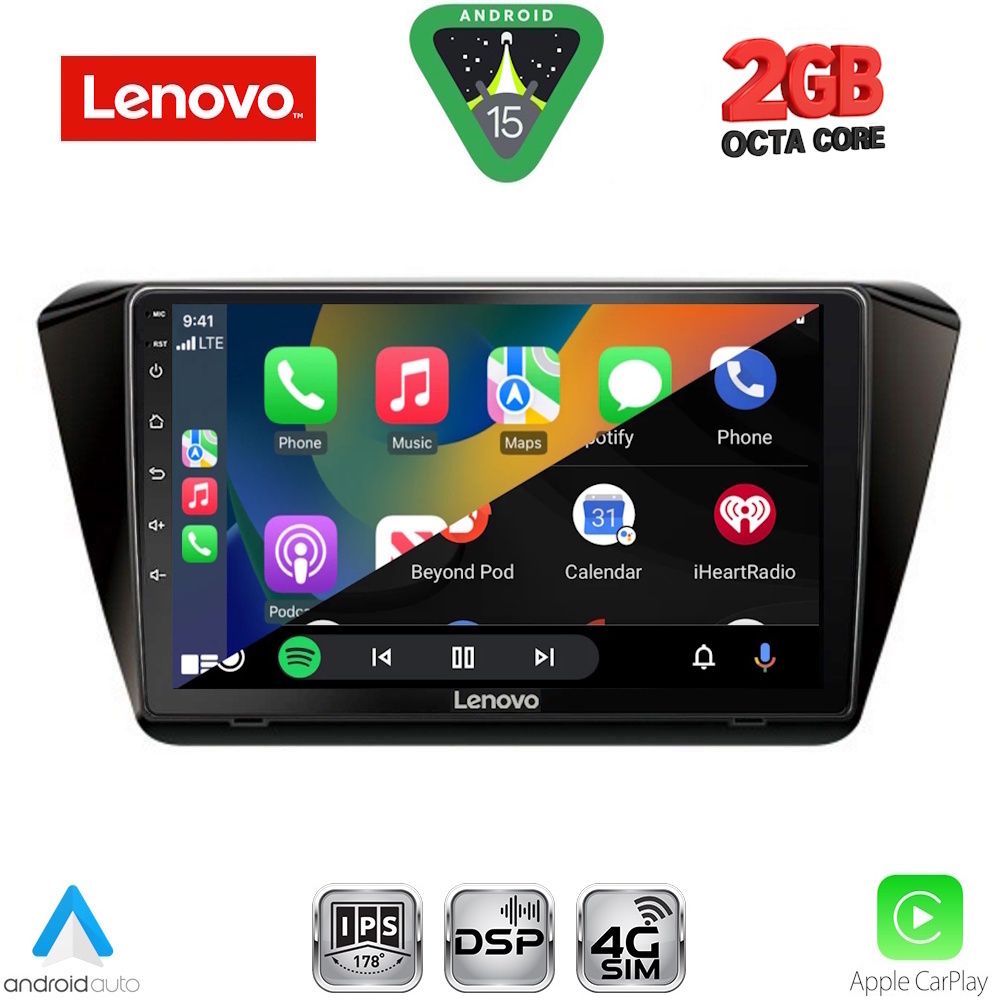 LENOVO LVF 5605_CPA (10inc) MULTIMEDIA TABLET for SKODA SUPERB mod. 2015-2023 LENOVO LVF 5605_CPA (10inc) MULTIMEDIA TABLET for SKODA SUPERB mod. 2015-2023
