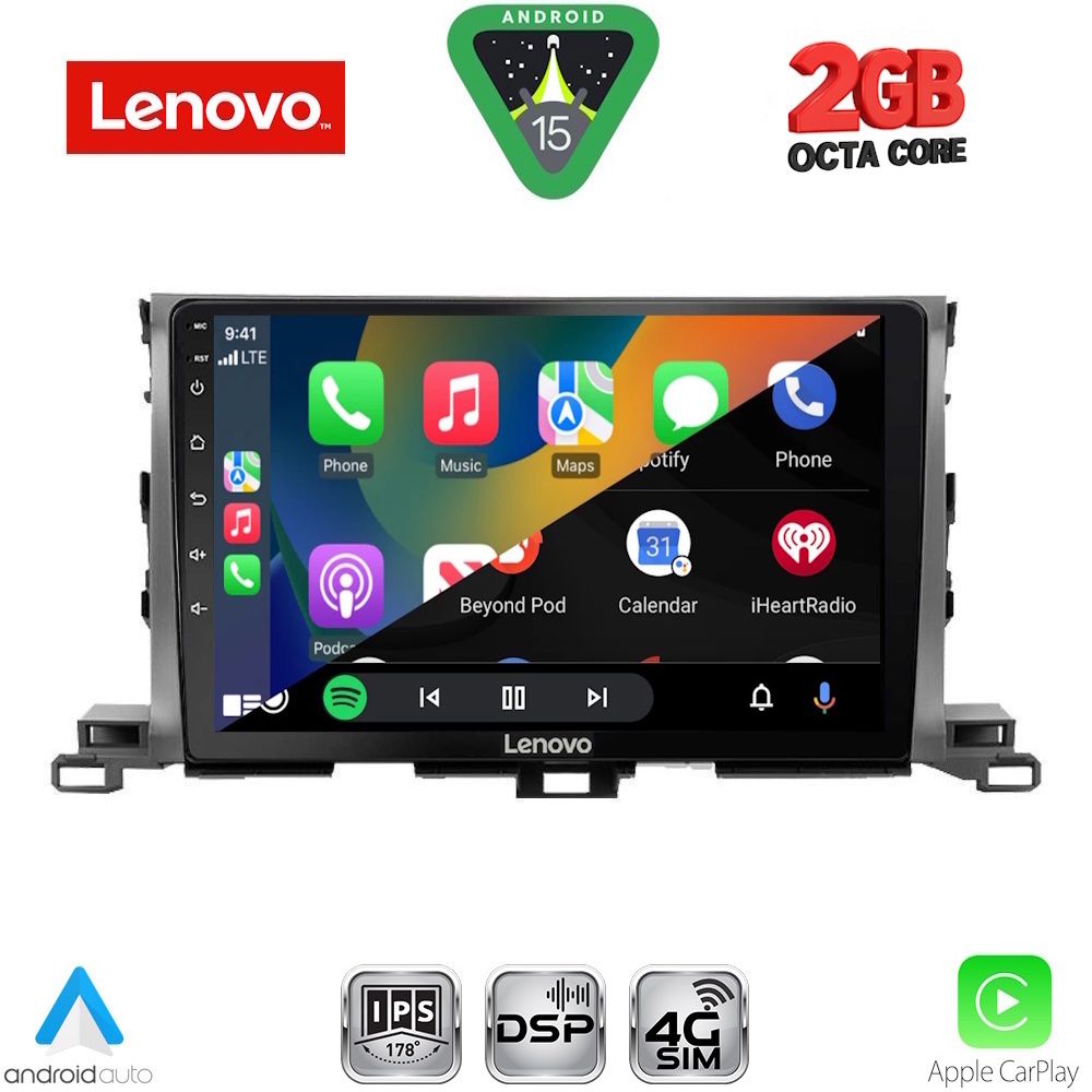 LENOVO LVF 5700_CPA (10inc) MULTIMEDIA TABLET for TOYOTA HIGHLANDER mod. 2014-2019 LENOVO LVF 5700_CPA (10inc) MULTIMEDIA TABLET for TOYOTA HIGHLANDER mod. 2014-2019