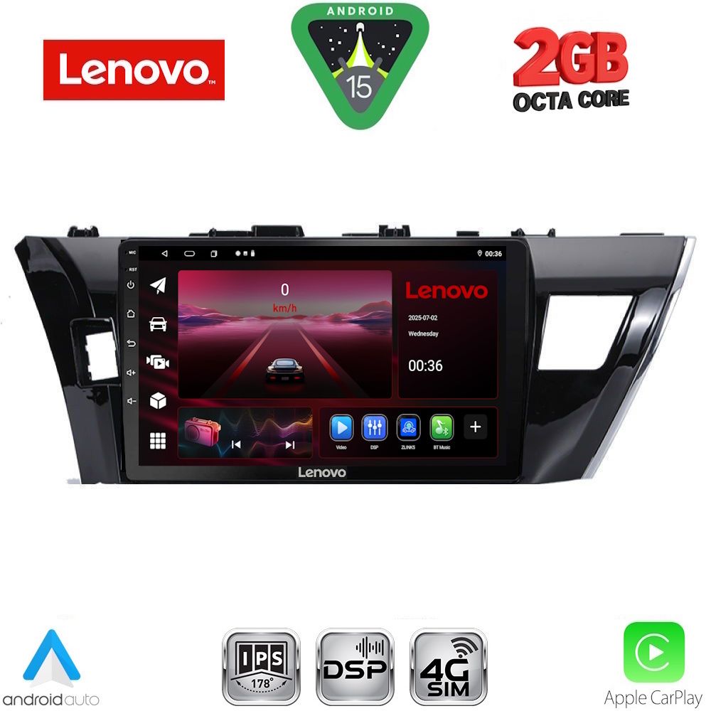 LENOVO LVF 5714SM_CPA (10inc) MULTIMEDIA TABLET for TOYOTA COROLLA mod. 2013-2016 LENOVO LVF 5714SM_CPA (10inc) MULTIMEDIA TABLET for TOYOTA COROLLA mod. 2013-2016