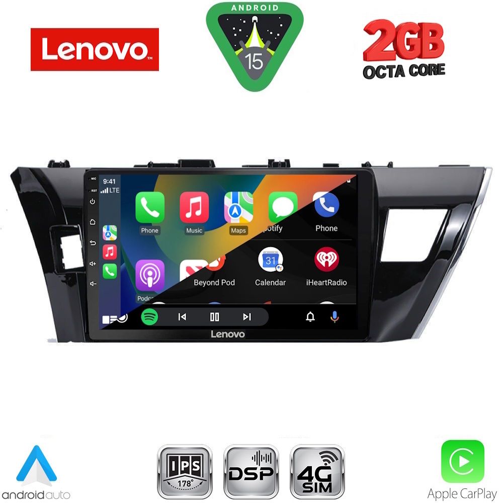 LENOVO LVF 5714SM_CPA (10inc) MULTIMEDIA TABLET for TOYOTA COROLLA mod. 2013-2016 LENOVO LVF 5714SM_CPA (10inc) MULTIMEDIA TABLET for TOYOTA COROLLA mod. 2013-2016