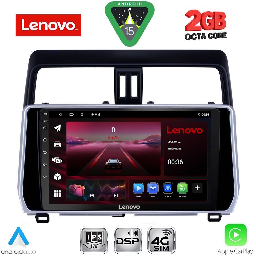 LENOVO LVF 5739_CPA (10inc) MULTIMEDIA TABLET for TOYOTA LAND CRUISER - PRADO mod. 2019-2023 LENOVO LVF 5739_CPA (10inc) MULTIMEDIA TABLET for TOYOTA LAND CRUISER - PRADO mod. 2019-2023