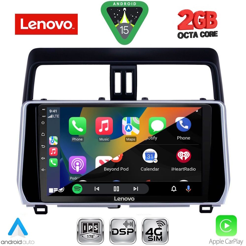 LENOVO LVF 5739_CPA (10inc) MULTIMEDIA TABLET for TOYOTA LAND CRUISER - PRADO mod. 2019-2023 LENOVO LVF 5739_CPA (10inc) MULTIMEDIA TABLET for TOYOTA LAND CRUISER - PRADO mod. 2019-2023