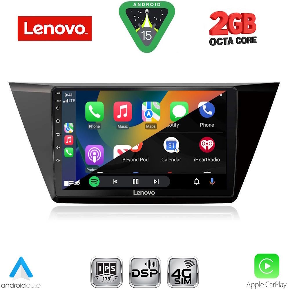 LENOVO LVF 5769_CPA (10inc) MULTIMEDIA TABLET for VW TOURAN mod. 2016-2026 LENOVO LVF 5769_CPA (10inc) MULTIMEDIA TABLET for VW TOURAN mod. 2016-2026