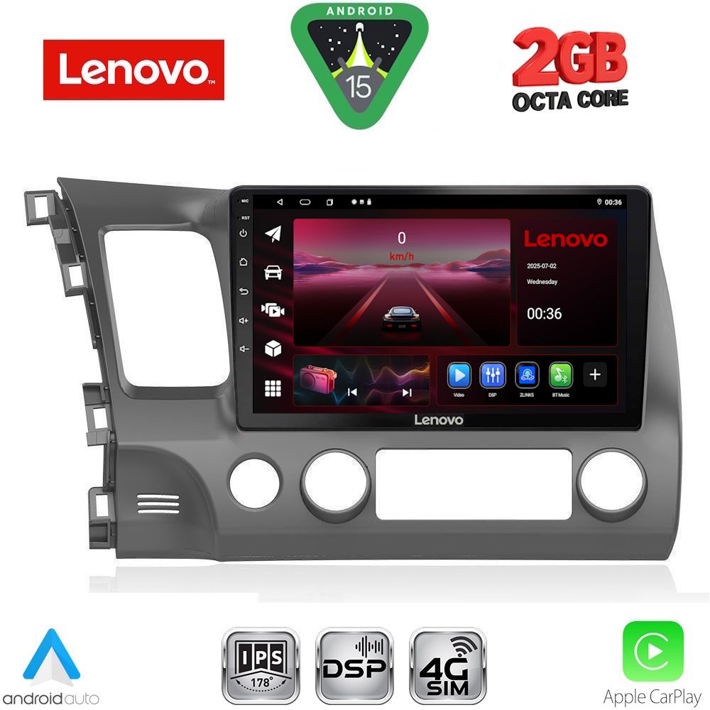 LENOVO LVF 5188_CPA (10inc) MULTIMEDIA TABLET for HONDA CIVIC 4D mod. 2006-2012 LENOVO LVF 5188_CPA (10inc) MULTIMEDIA TABLET for HONDA CIVIC 4D mod. 2006-2012