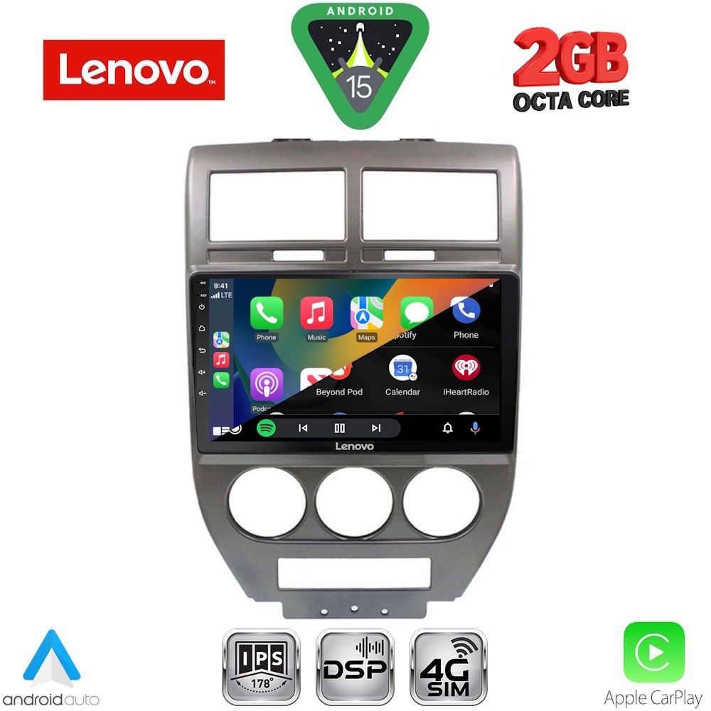 LENOVO LVF 5276_CPA (10inc) MULTIMEDIA TABLET for JEEP COMPASS - PATRIOT mod. 2007-2016 LENOVO LVF 5276_CPA (10inc) MULTIMEDIA TABLET for JEEP COMPASS - PATRIOT mod. 2007-2016