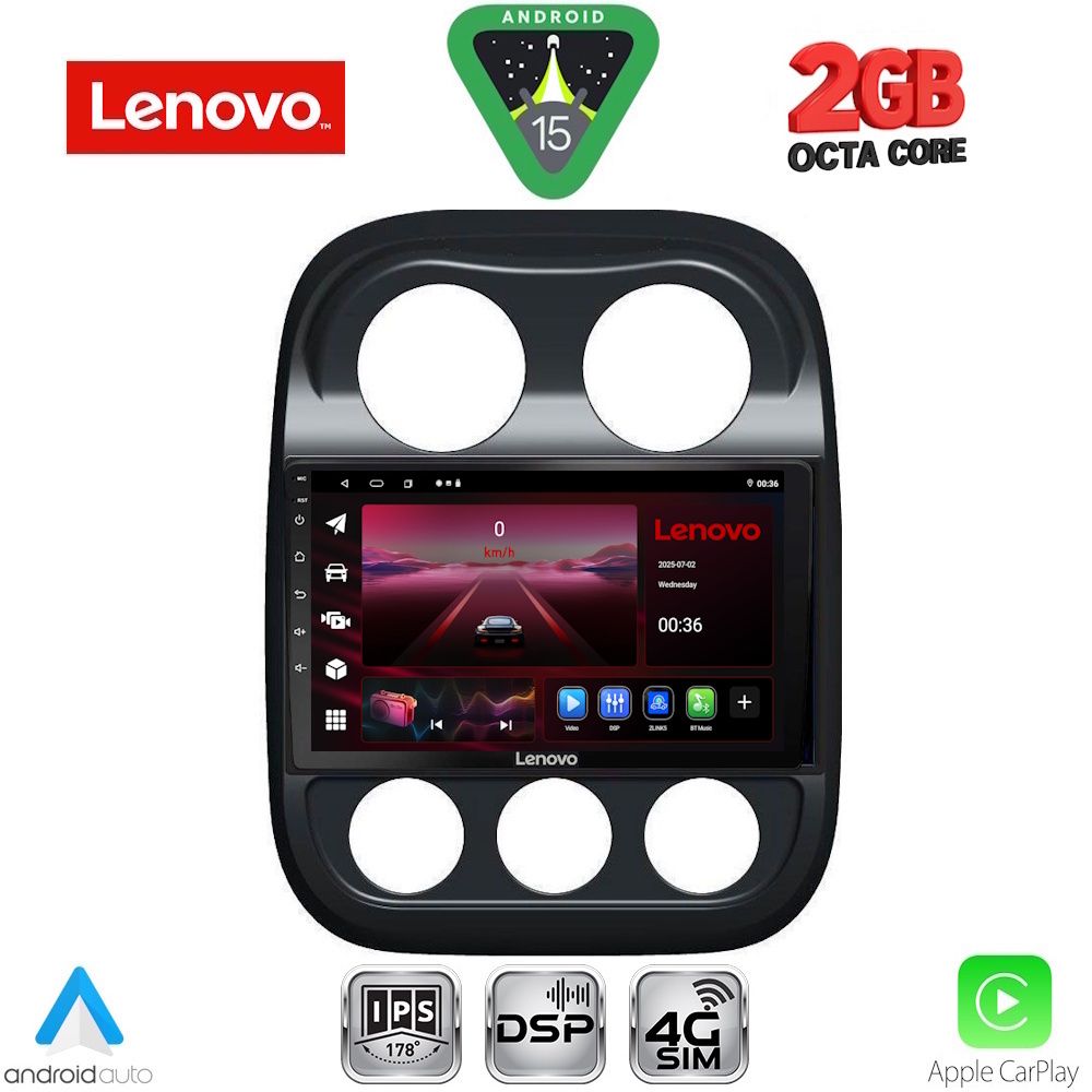 LENOVO LVF 5277_CPA (10inc) MULTIMEDIA TABLET for JEEP COMPASS - PATRIOT mod. 2007-2016 LENOVO LVF 5277_CPA (10inc) MULTIMEDIA TABLET for JEEP COMPASS - PATRIOT mod. 2007-2016